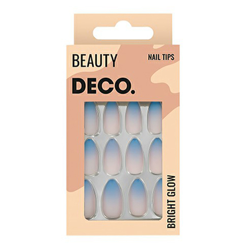 Набор накладных ногтей DECO. Bright Glow Matt Blue с клеевыми стикерами 48 шт lukky накладные ногти blue groove