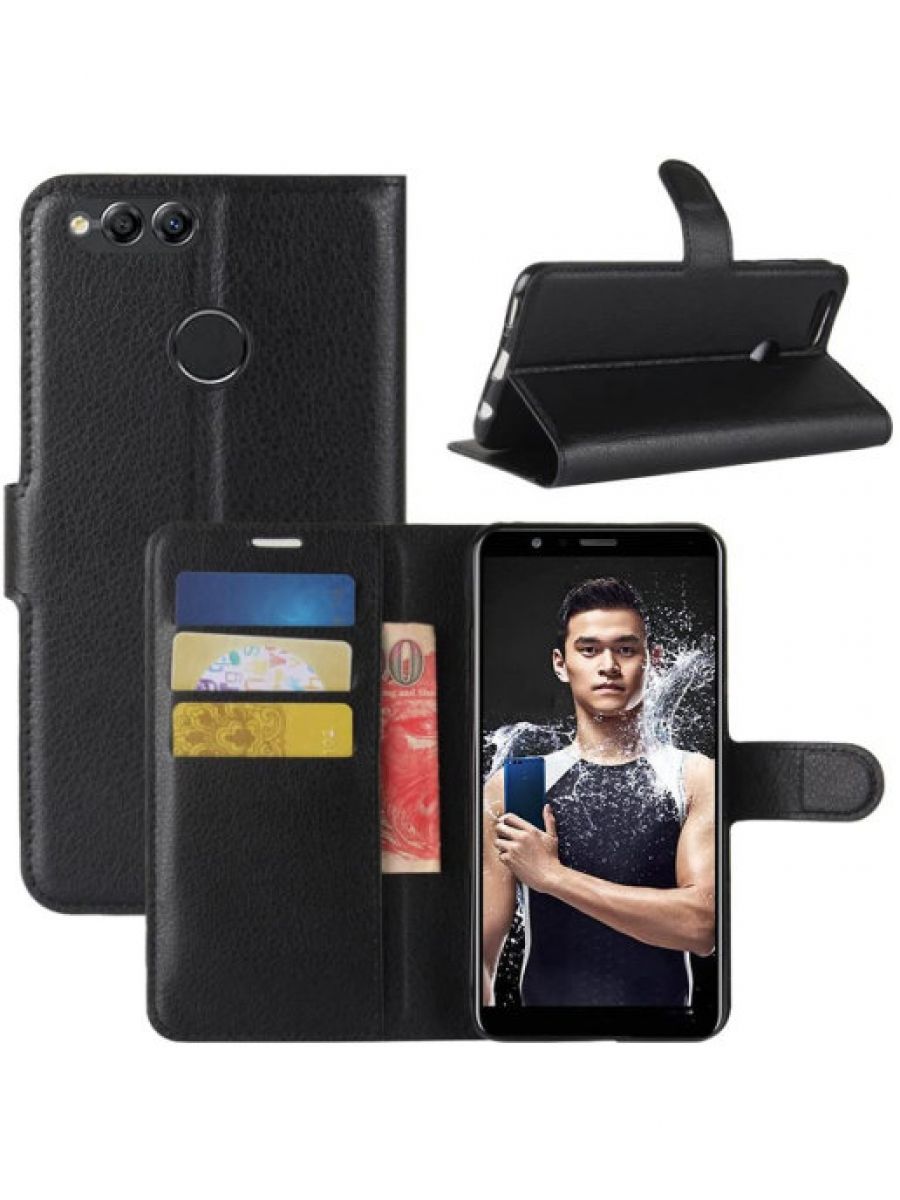 

Чехол Wallet для смартфона Honor 7X черный