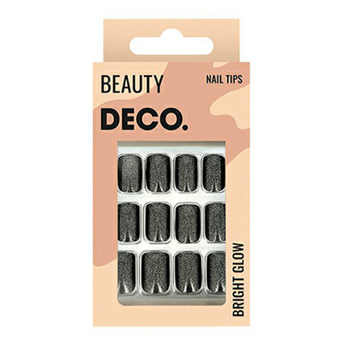 Набор накладных ногтей DECO. Bright Glow Black с клеевыми стикерами 48 шт стикерная мозаика форменными стикерами лисичка