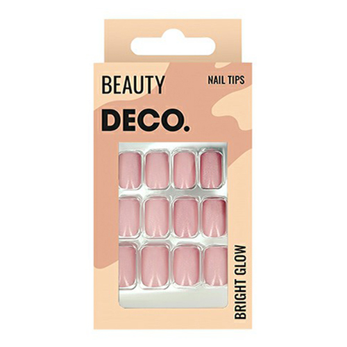 фото Набор накладных ногтей deco. bright glow pinky с клеевыми стикерами 48 шт