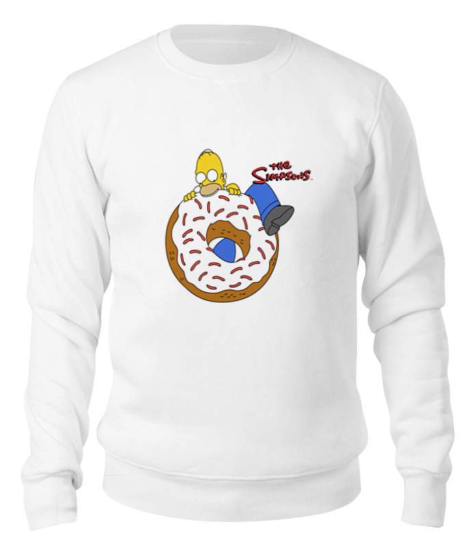 

Свитшот унисекс Printio the simpsons/симпсоны белый XL, the simpsons/симпсоны