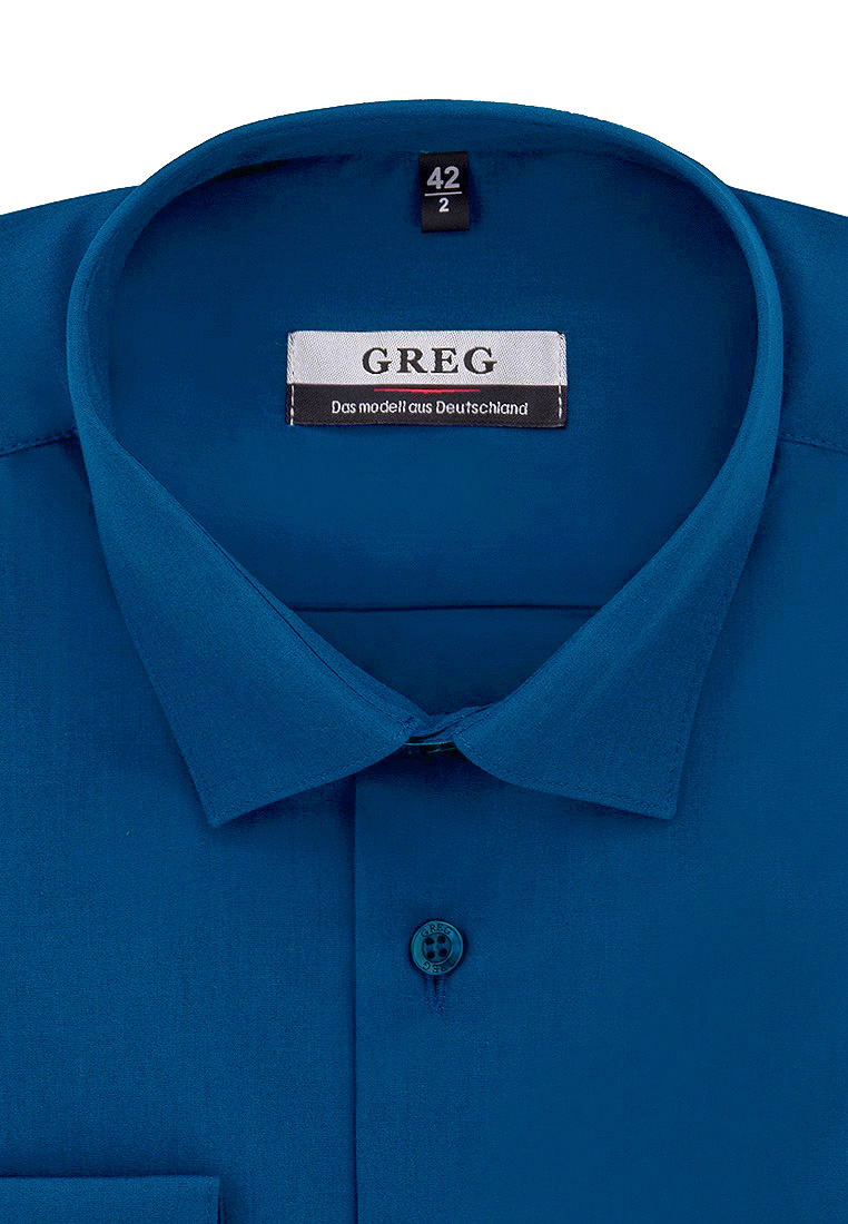 

Рубашка мужская Greg 01-00010992 синяя 40, Синий, 01-00010992