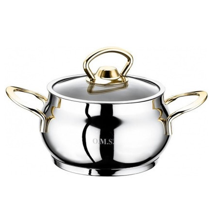 

Кастрюля 12х6 см 600 мл O.M.S. Collection "SINGLE COOKWARE /GOLD"/284387, SINGLE COOKWARE