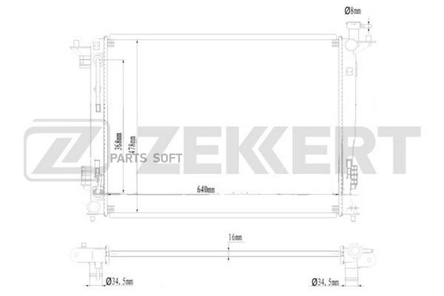 

Радиатор Охлаждения Двигателя Chery Amulet 03- ZEKKERT mk1628