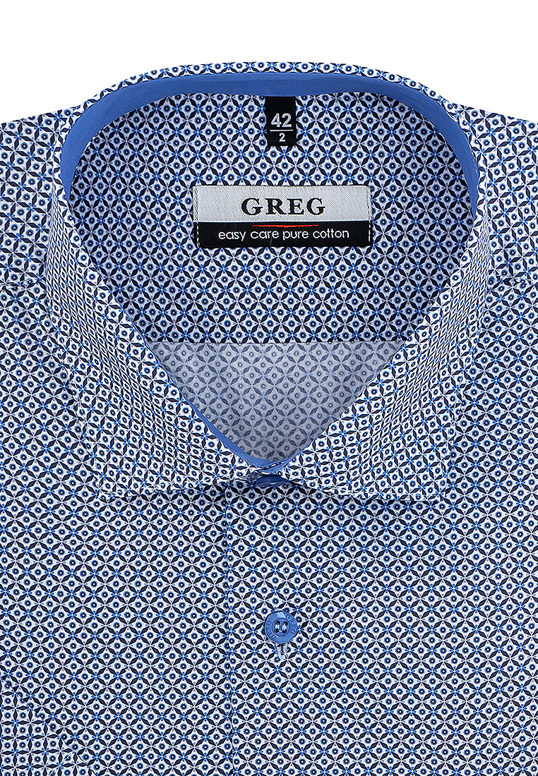 

Рубашка мужская Greg 01-00005086 голубая 40, Голубой, 01-00005086