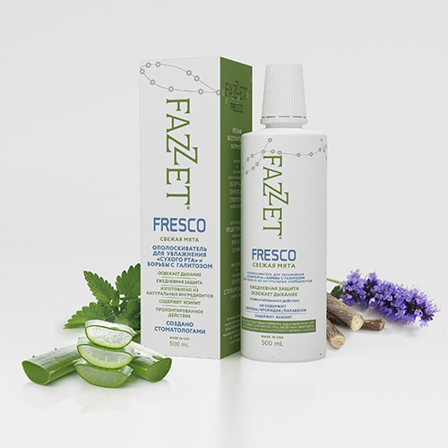 Ополаскиватель полости рта Fazzet Fresco organic без фтора, 500 мл