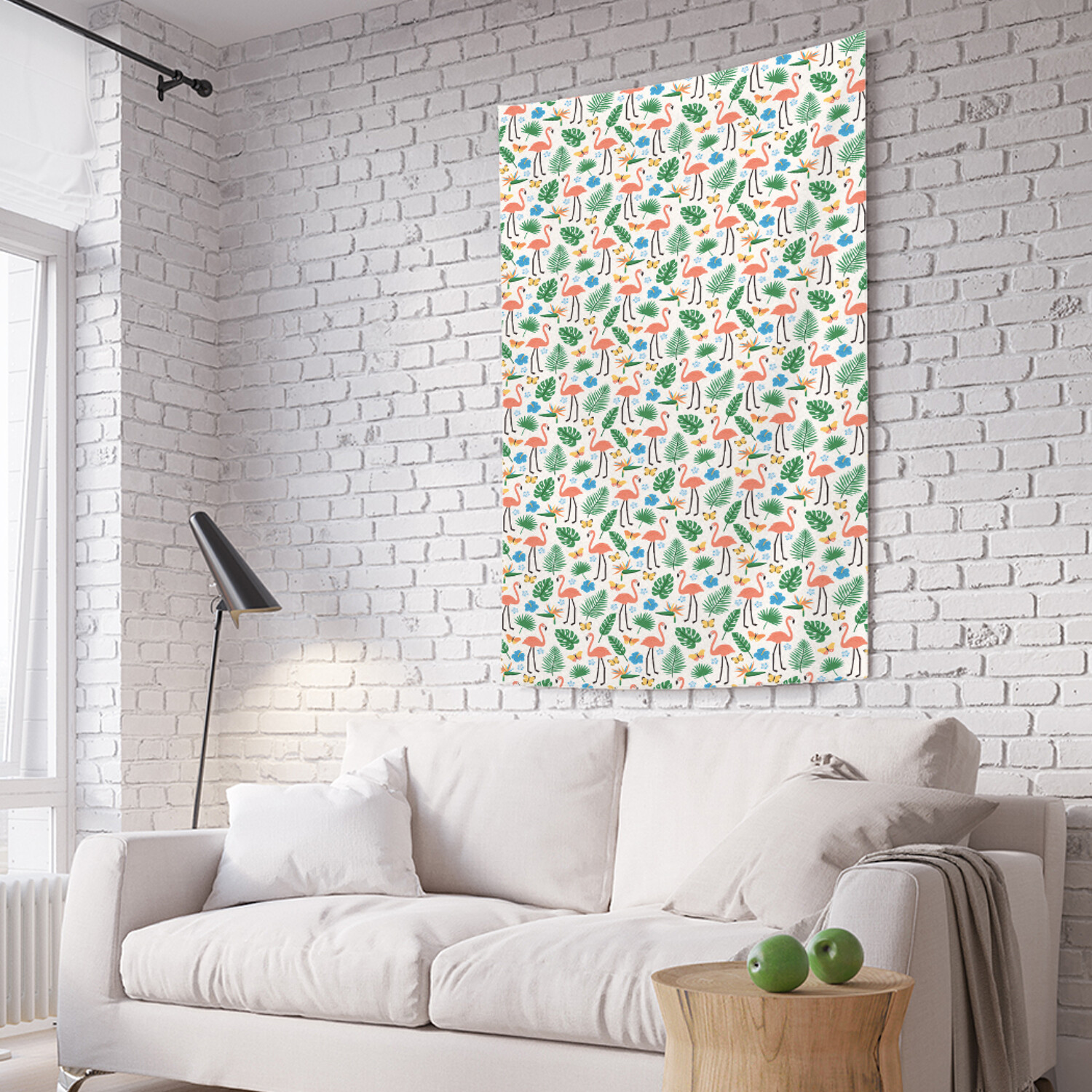 

Вертикальное фотопанно на стену JoyArty Фламинго среди тропических листьев 150x200 см, Фламинго среди тропических листьев