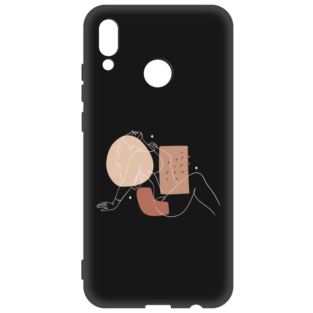 фото Чехол-накладка krutoff soft case чувственность для huawei p smart (2019) черный