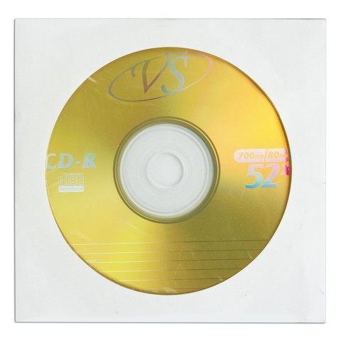 фото Диск cd-r vs, 700 mb, 52х, бумажный конверт