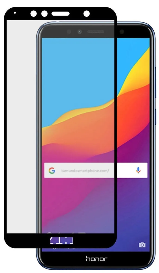 

Защитное стекло на Huawei Y6 (2018)/Y6 Prime/7A Pro, 9D, черный, X-case