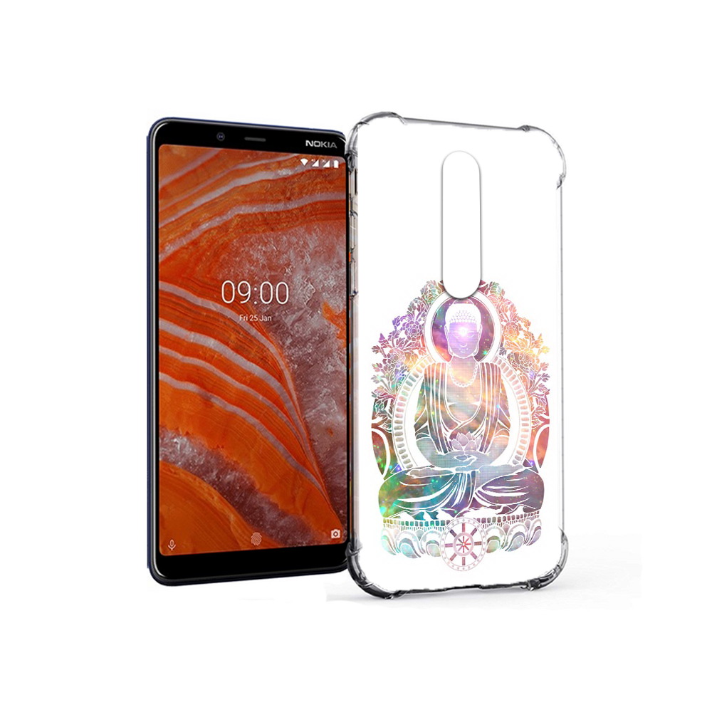

Чехол MyPads Tocco для Nokia 3.1 Plus умный мужчина абстракция (PT121397.96.651), Прозрачный, Tocco