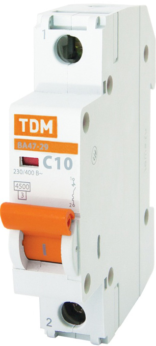 

TDM Electric ВА 47-29 выключатель автоматический 1 полюс 10А хар-ка С
