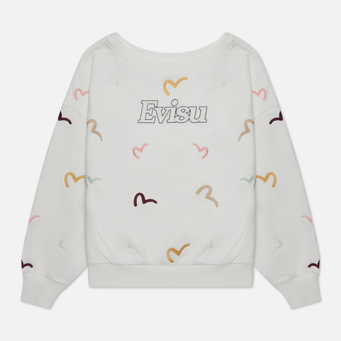 фото Свитшот женский evisu 2eahtw2sw374osct-owht белый xs