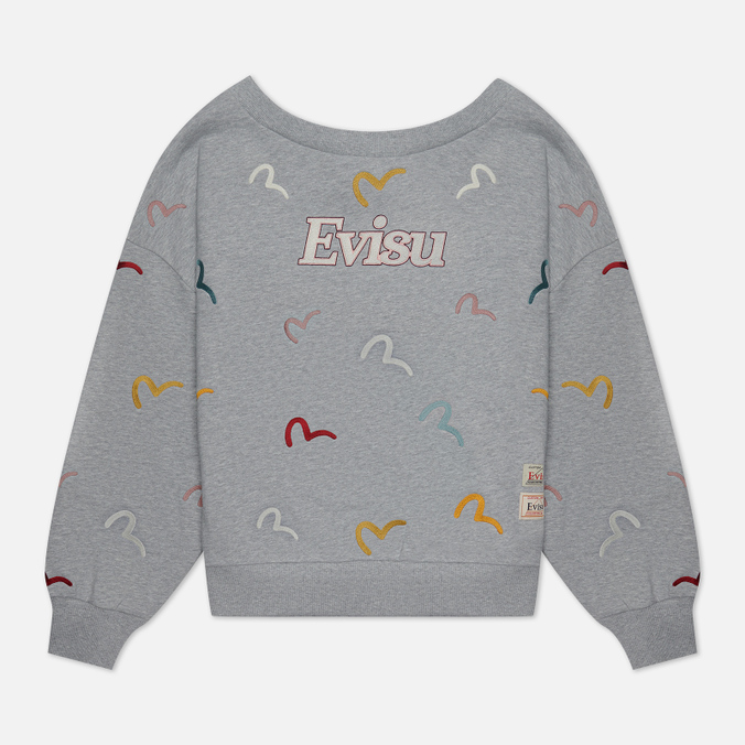 

Свитшот женский Evisu 2EAHTW2SW374OSCT-HGRY серый L, 2EAHTW2SW374OSCT-HGRY