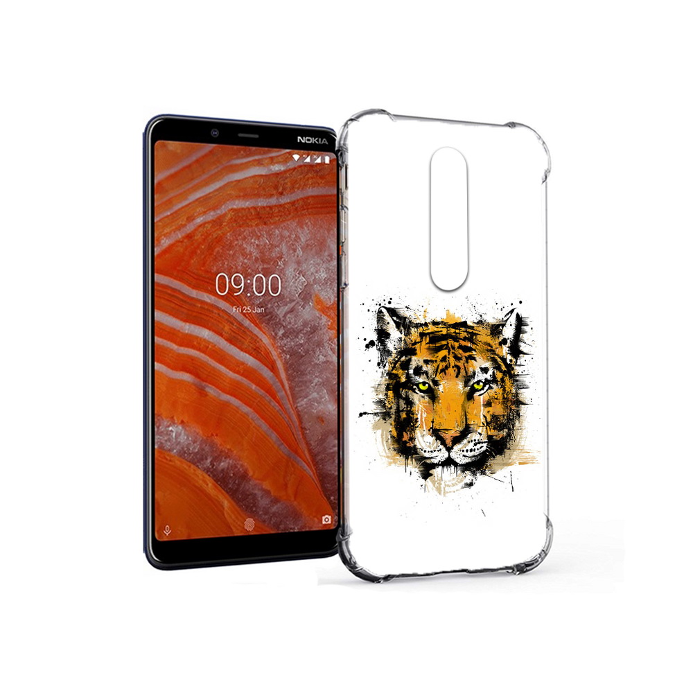 

Чехол MyPads Tocco для Nokia 3.1 Plus тигруля (PT121397.96.643), Прозрачный, Tocco