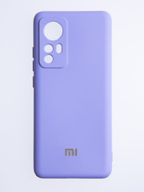 

Чехол для Xiaomi 12/12X silicone cover с защитой камеры лаванда, Фиолетовый