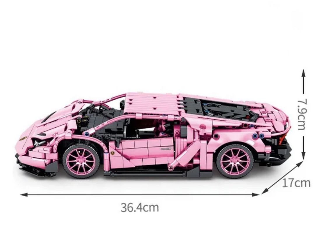 Конструктор Lamborghini Sian,розовая 1299 Деталей конструктор sembo block розовый ламборгини 1296 деталей 701949