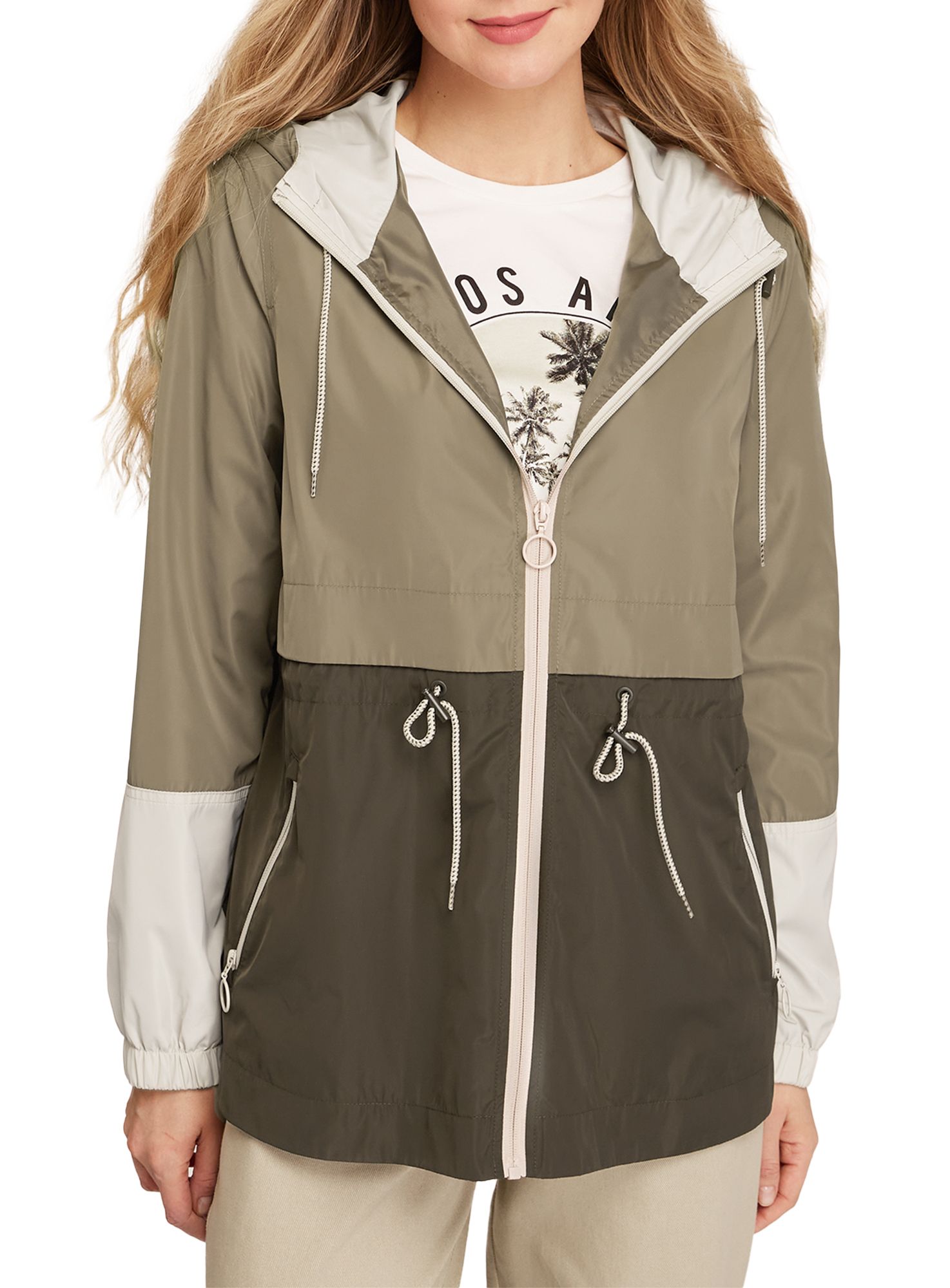 фото Ветровка женская oodji 10303063 хаки 42/170