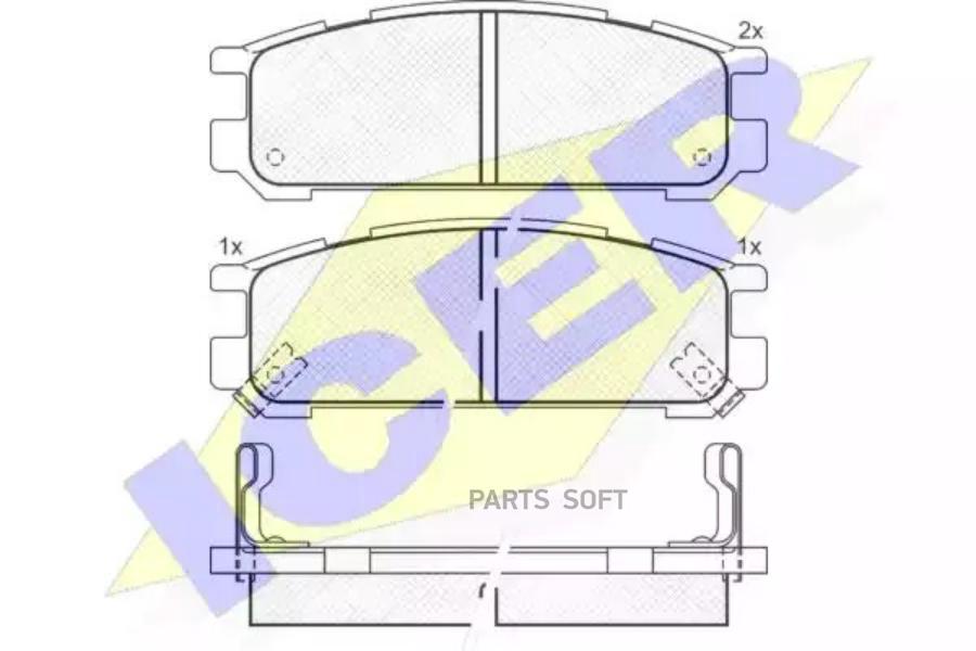 

Колодки Задние Subaru Impreza /Forester/Legaci Icer 181000 Icer арт. 181000