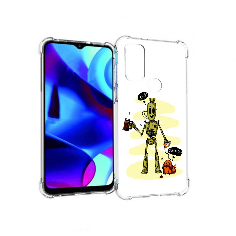 

Чехол MyPads Tocco для Motorola Moto G прикольный робот (PT227075.349.557), Прозрачный, Tocco