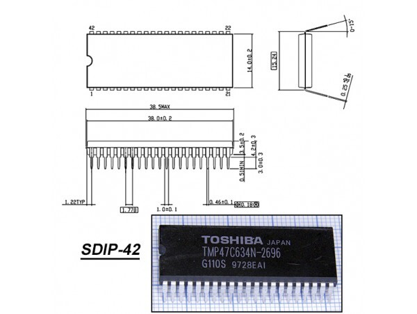 

TMP47C634N-2696 микросхема