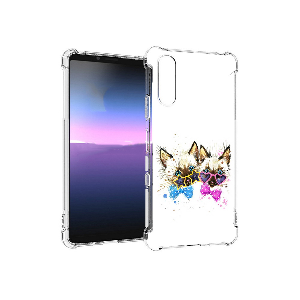 

Чехол MyPads Tocco для Sony Xperia 10 III милые котята (PT161504.223.474), Прозрачный, Tocco