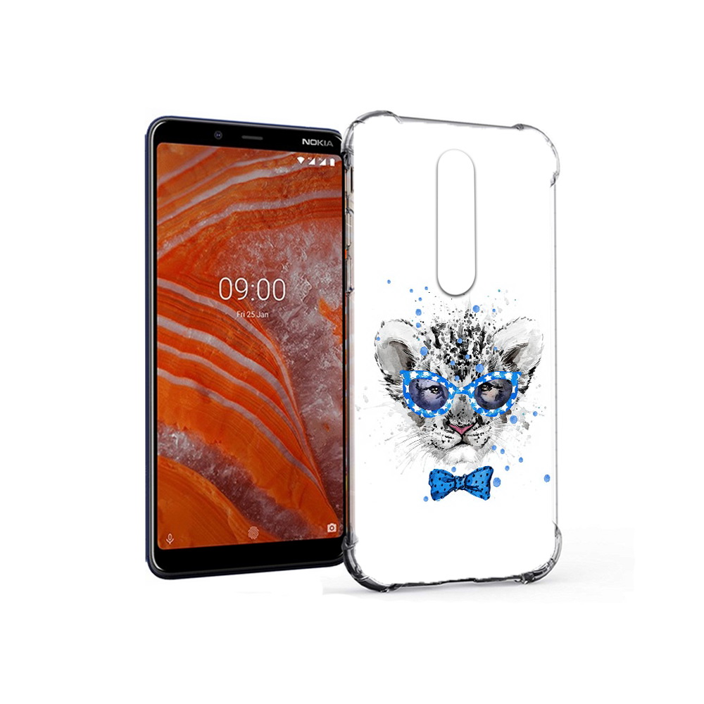 

Чехол MyPads Tocco для Nokia 3.1 Plus тигренок с бабочкой (PT121397.96.642), Прозрачный, Tocco