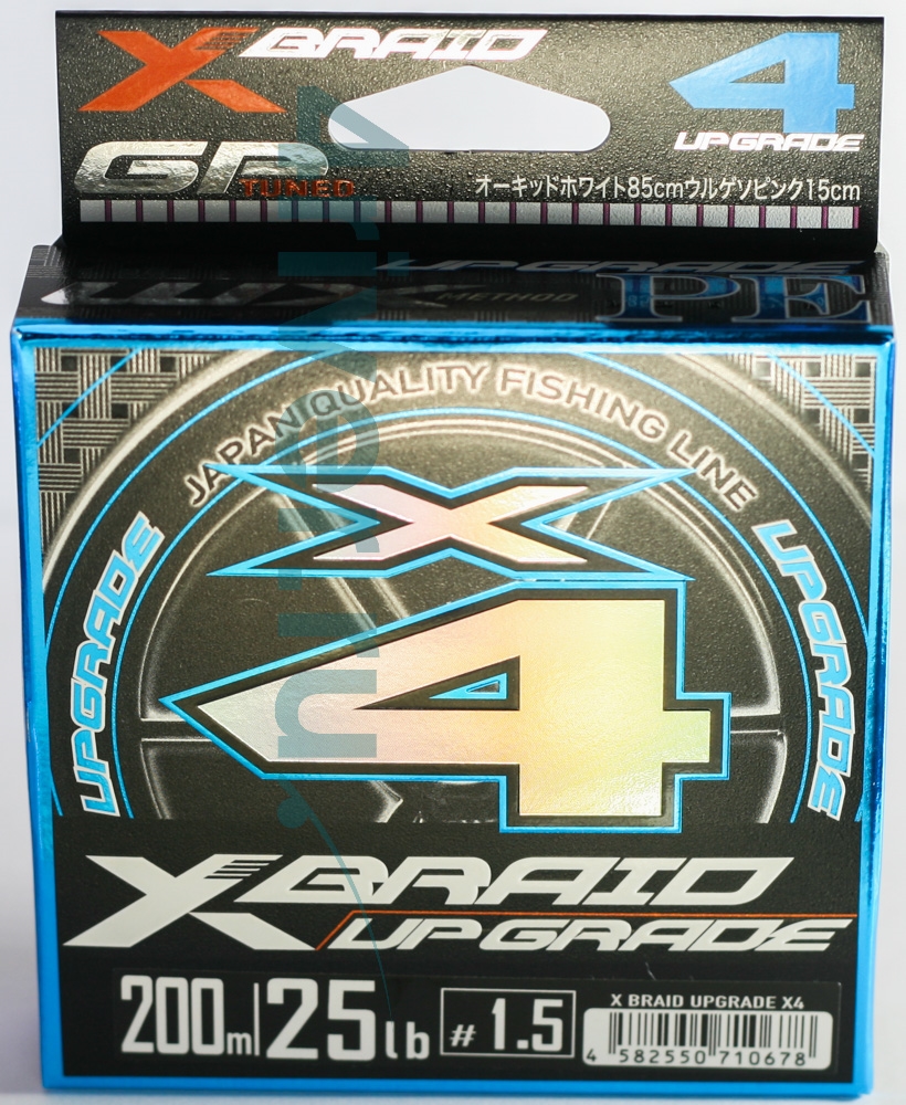 

Шнур YGK X-Braid Upgrade X4 200м White Pink #1.5, 0.205мм, 25lb, 11.4кг, Розовый, X-Braid Upgrade
