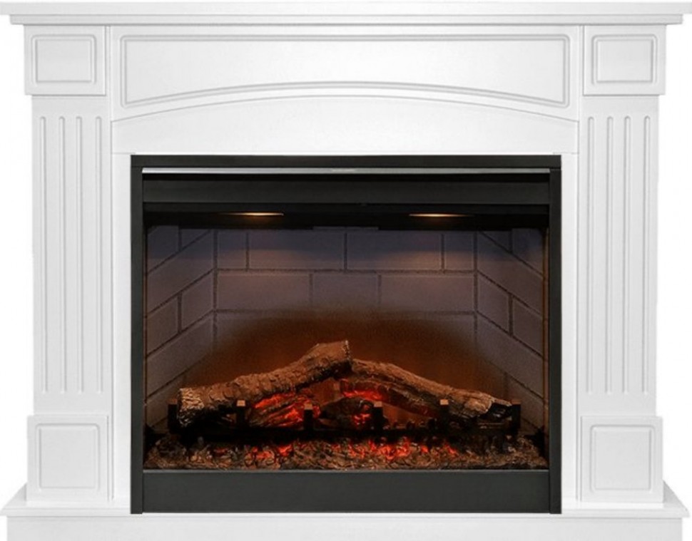 

Каминокомплект Dimplex Optiflame Boston белый с очагом Symphony 26'' DF2608-INT