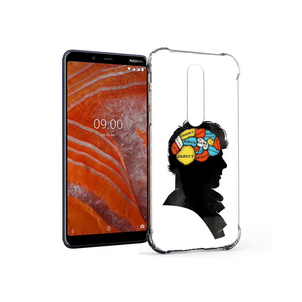 

Чехол MyPads Tocco для Nokia 3.1 Plus темный рисунок (PT121397.96.640), Прозрачный, Tocco