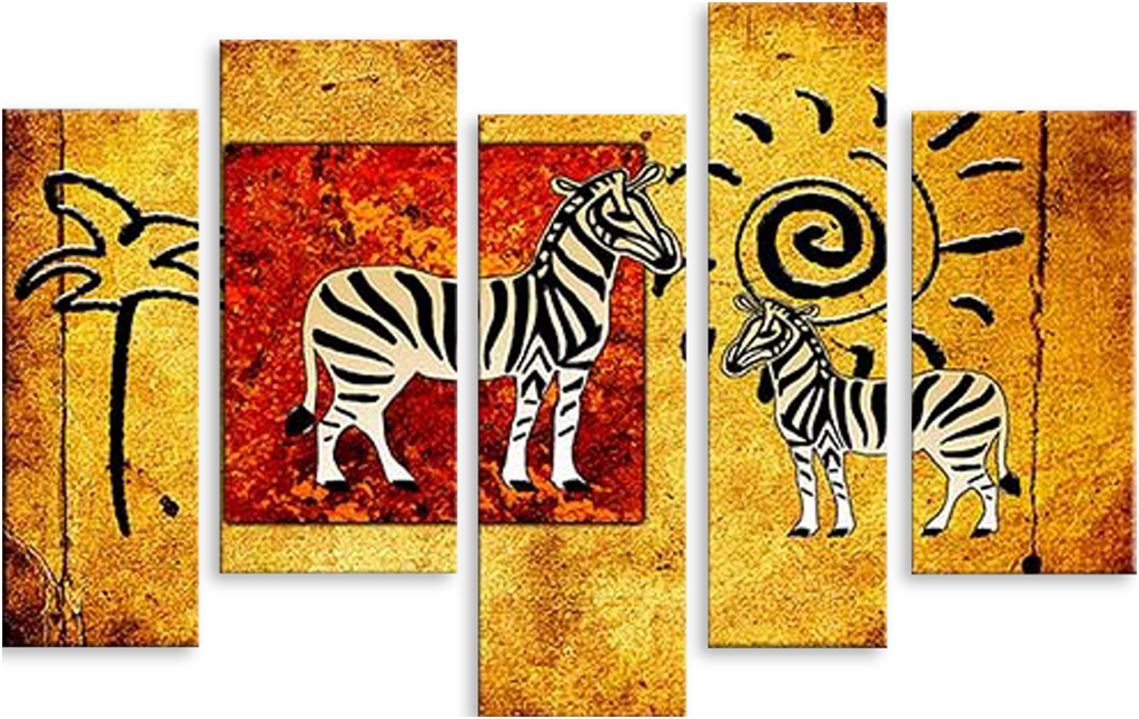 

Картина модульная на холсте Модулка Зебры 170x116 см, 4067