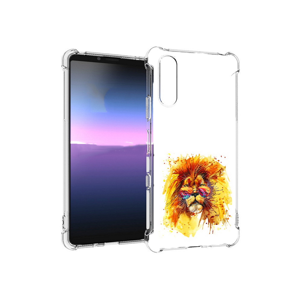 

Чехол MyPads Tocco для Sony Xperia 10 III лев в очках (PT161504.223.436), Прозрачный, Tocco