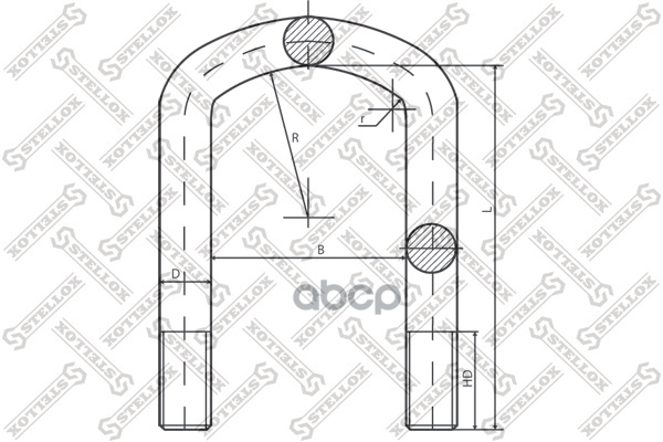 

STELLOX 8464601SX 84-64601-SX_стремянка ! с гайкой 101 185xM24x3x436-U BPW 1шт