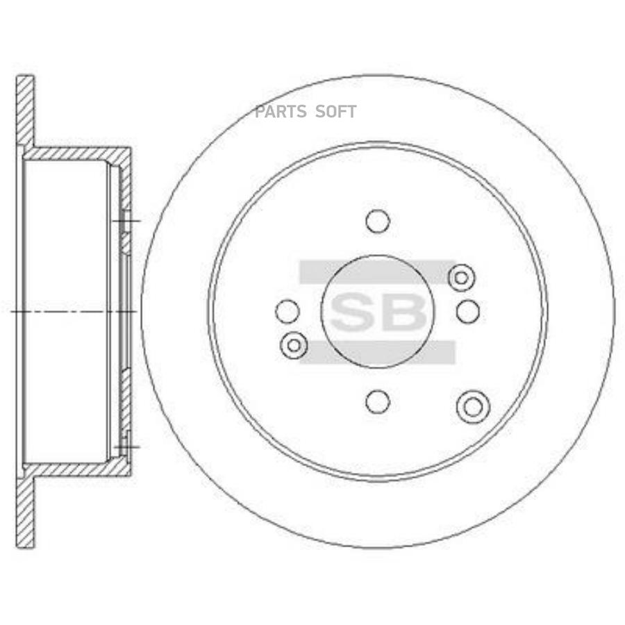 

Диск тормозной задний hyundai accent/i20/verna/kia rio ii sangsin brake sd1080