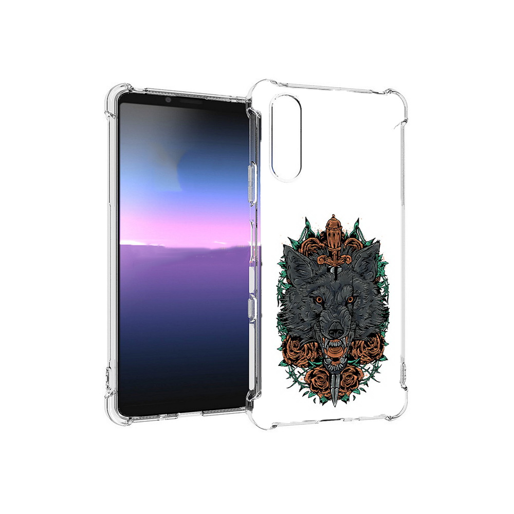 

Чехол MyPads Tocco для Sony Xperia 10 III красивый злой волк (PT161504.223.409), Прозрачный, Tocco