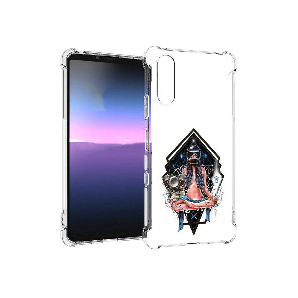 

Чехол MyPads Tocco для Sony Xperia 10 III красивая девушка в шлеме (PT161504.223.406), Прозрачный, Tocco