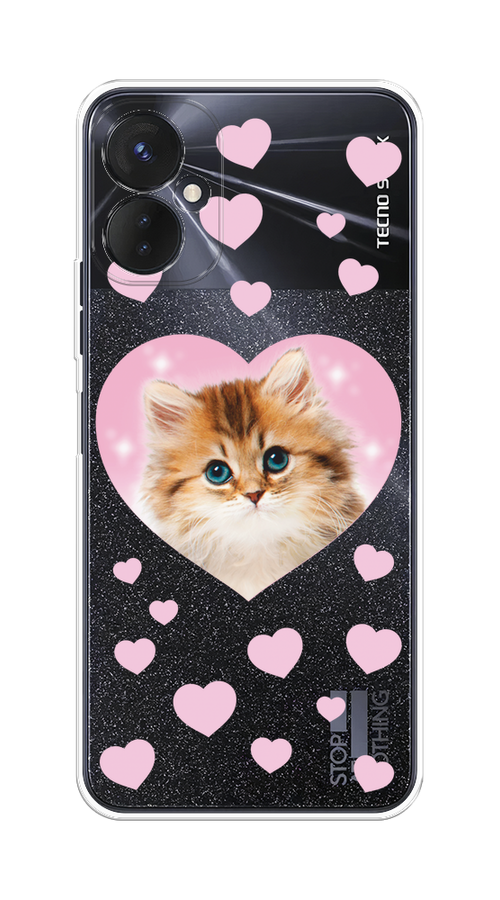 

Чехол на Tecno Spark 9 Pro "Котенок в сердце", Розовый;оранжевый;белый;прозрачный, 301950-1