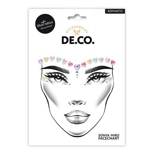 

Кристаллы для лица и тела DECO. Face Crystals by Miami tattoos Romantic, Разноцветный