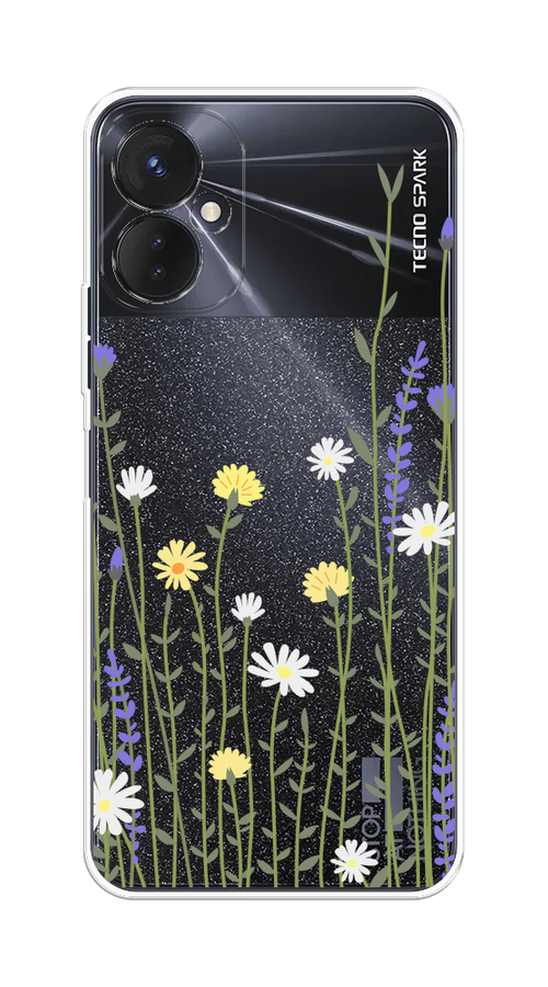 

Чехол на Tecno Spark 9 Pro "Ромашка и лаванда", Зеленый;желтый;прозрачный, 301950-1