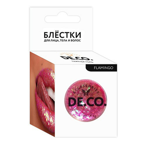 Блестки для тела DECO. By Miami Tattoos Flamingo розовые 20 г