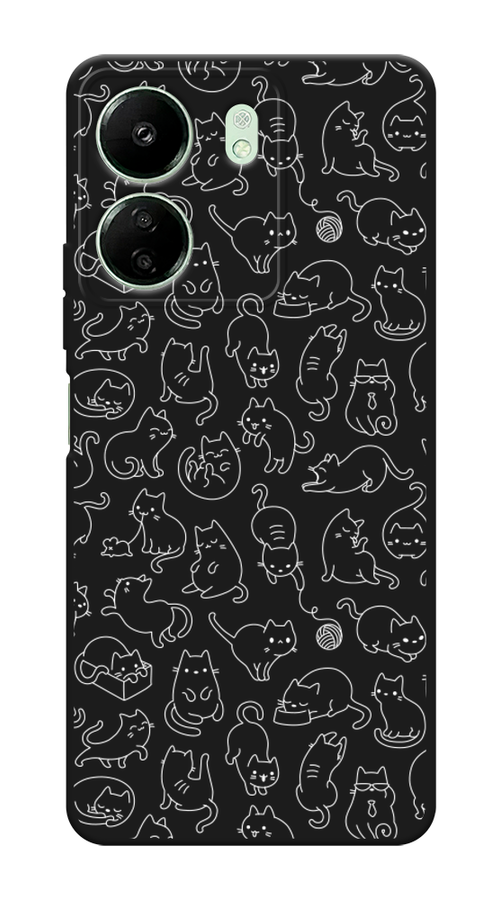 

Чехол Awog на Xiaomi Redmi 13C / Сяоми Редми 13C "Шкодливые котики", Прозрачный;бежевый, 320552-1
