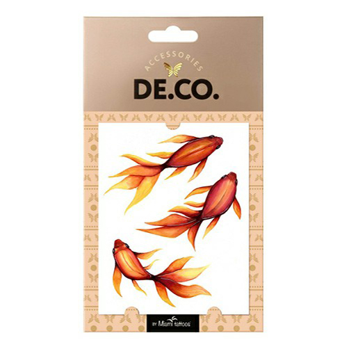 

Татуировка переводная для тела Deco Watercolor story by Miami tattoos Goldfish