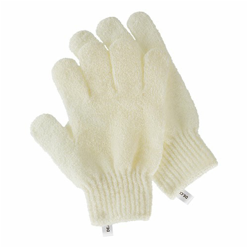 Перчатка для душа DECO. отшелушивающие белая 2 шт белая перчатка
