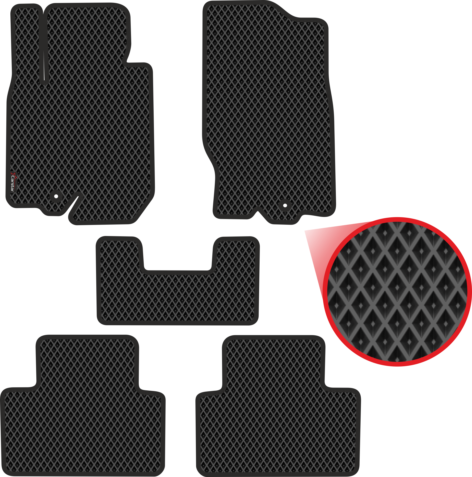

Комплект ковриков в салон Kupi-Kovrik EVA для Infiniti FX II (2008-2014), чёрные