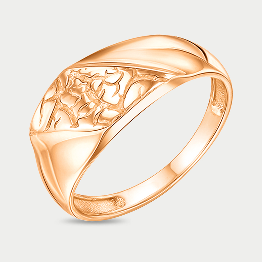 Кольцо из розового золота р. 19,5 Золотые узоры 00-51-0188-00