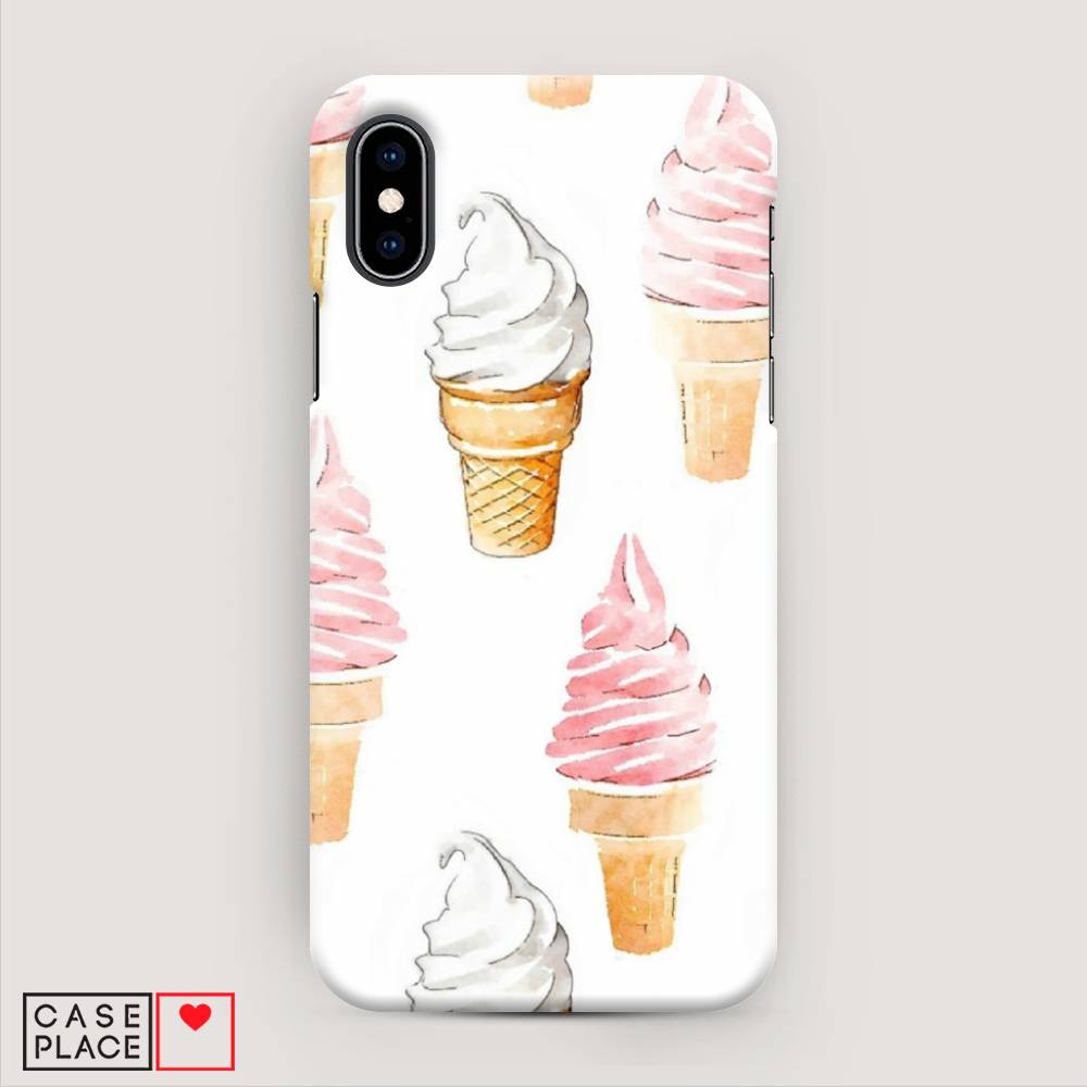 

Пластиковый чехол "Нарисованное мороженое" на Apple iPhone XS (10S), 11820-7