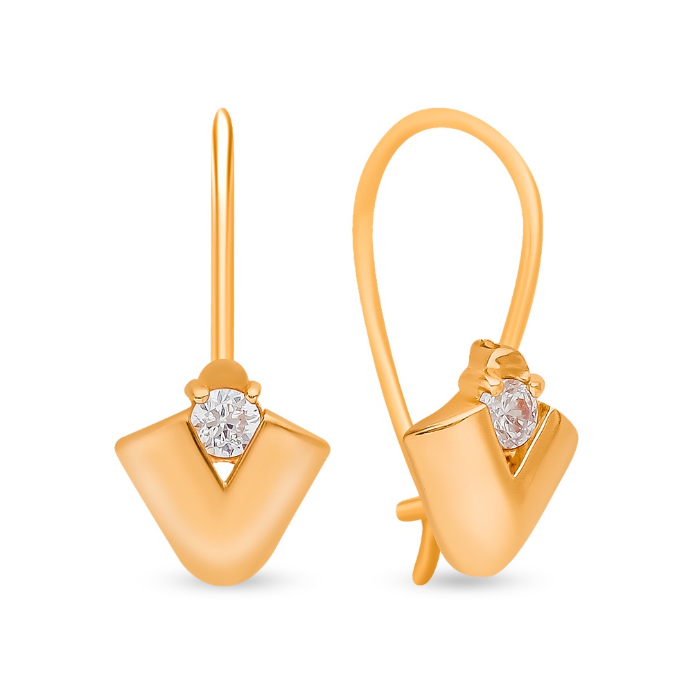 

Серьги из красного золота 585Gold 602001359, фианит, 602001359