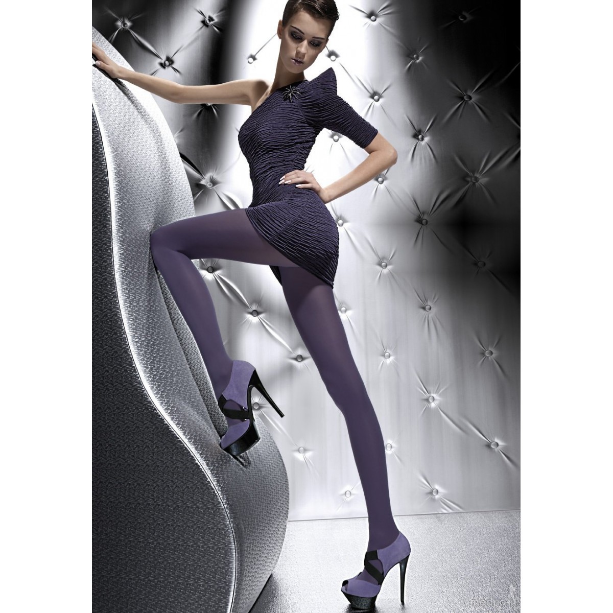 

Колготки женские Fiore 5111/C ROZA фиолетовые XL, Фиолетовый, 5111/C ROZA