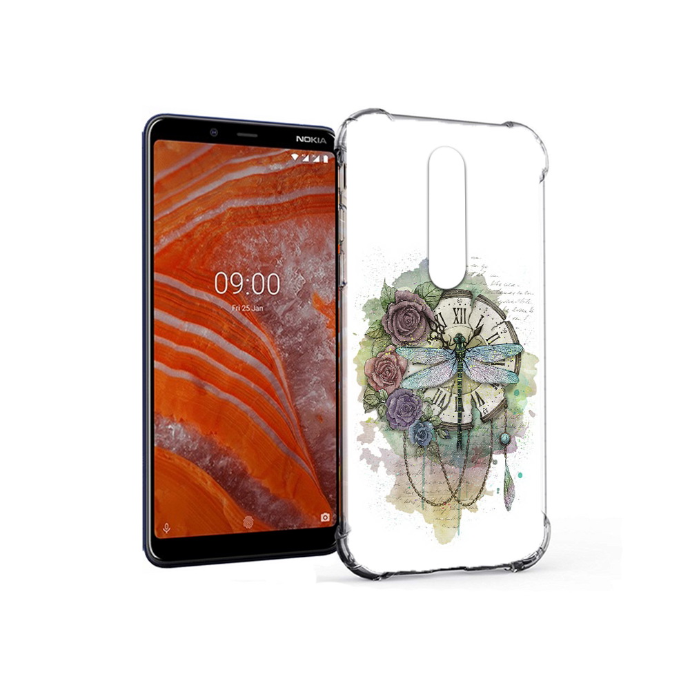 

Чехол MyPads Tocco для Nokia 3.1 Plus старинные часы в цветах (PT121397.96.621), Прозрачный, Tocco