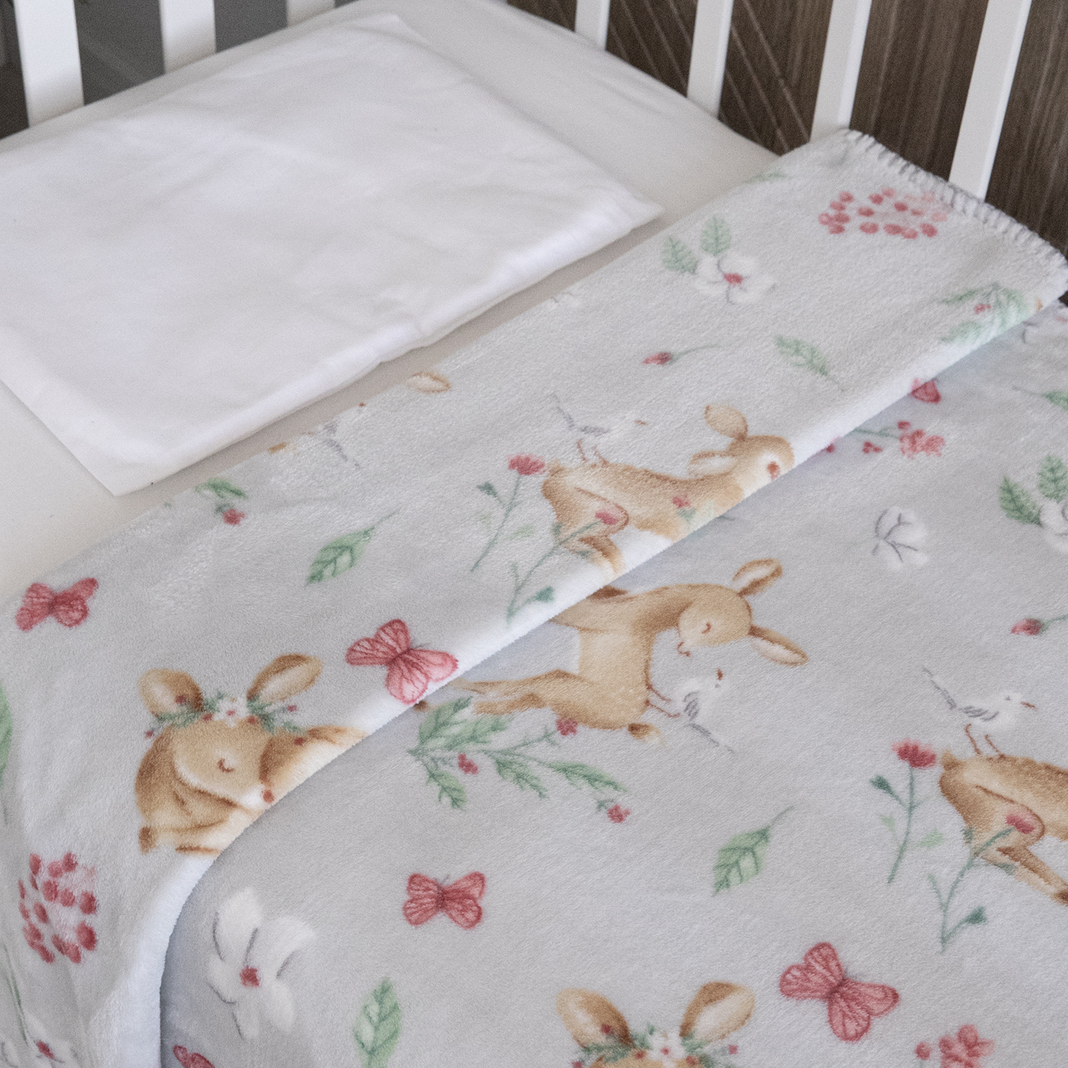 

Плед для новорожденных Baby Nice Жаккард плюшевый, серый, 100х118 см, Жаккард